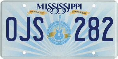MS license plate OJS282