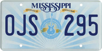 MS license plate OJS295
