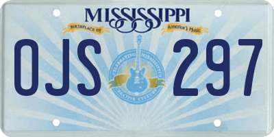 MS license plate OJS297