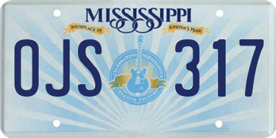 MS license plate OJS317