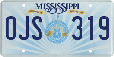 MS license plate OJS319