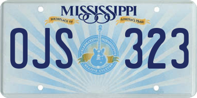 MS license plate OJS323