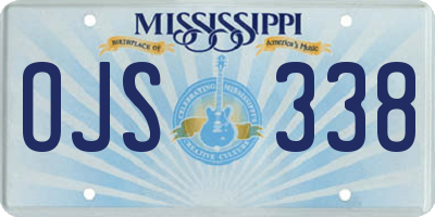 MS license plate OJS338