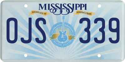 MS license plate OJS339