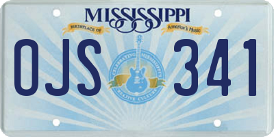 MS license plate OJS341