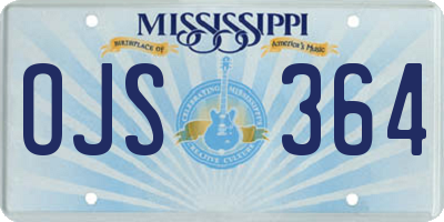 MS license plate OJS364