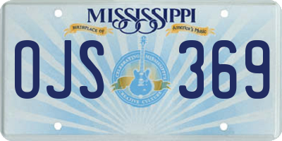 MS license plate OJS369