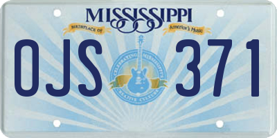 MS license plate OJS371