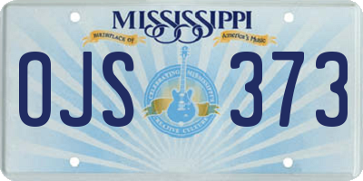 MS license plate OJS373