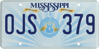 MS license plate OJS379