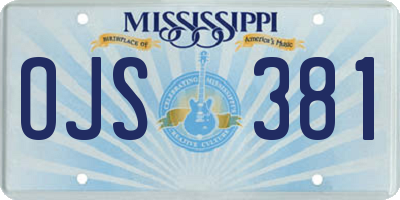 MS license plate OJS381