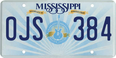 MS license plate OJS384