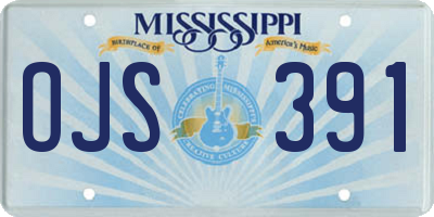 MS license plate OJS391