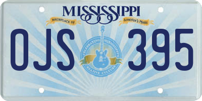 MS license plate OJS395