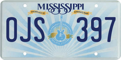 MS license plate OJS397