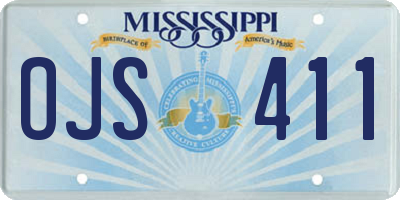 MS license plate OJS411