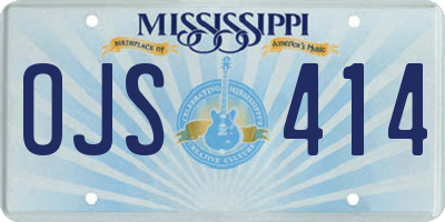 MS license plate OJS414