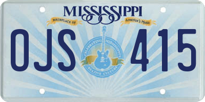 MS license plate OJS415