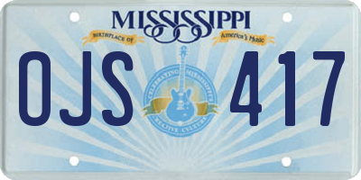 MS license plate OJS417
