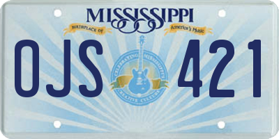 MS license plate OJS421