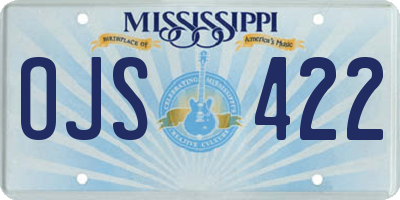 MS license plate OJS422