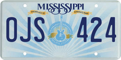MS license plate OJS424