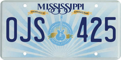 MS license plate OJS425