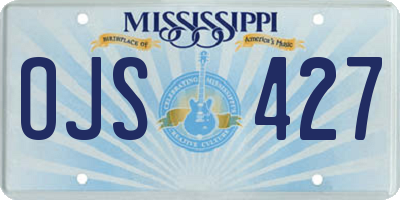 MS license plate OJS427