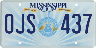 MS license plate OJS437