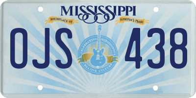 MS license plate OJS438