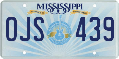 MS license plate OJS439