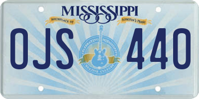 MS license plate OJS440
