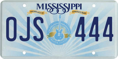 MS license plate OJS444
