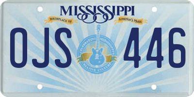 MS license plate OJS446