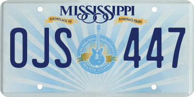 MS license plate OJS447