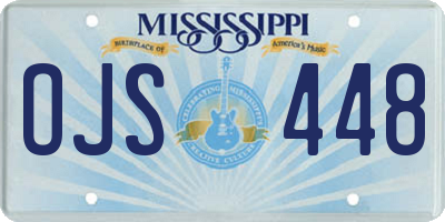 MS license plate OJS448