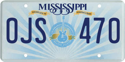 MS license plate OJS470
