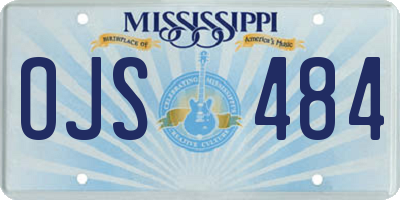 MS license plate OJS484