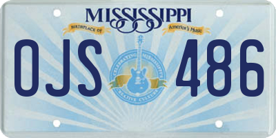 MS license plate OJS486