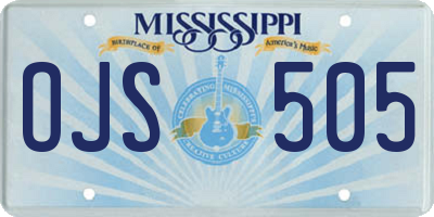 MS license plate OJS505