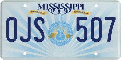 MS license plate OJS507