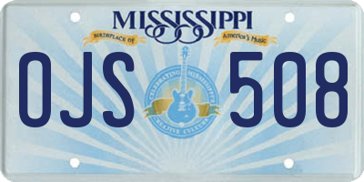 MS license plate OJS508