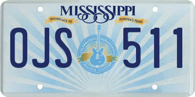 MS license plate OJS511