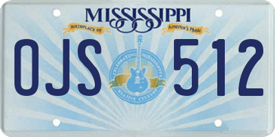 MS license plate OJS512