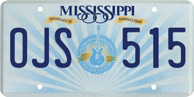 MS license plate OJS515