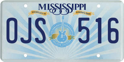 MS license plate OJS516