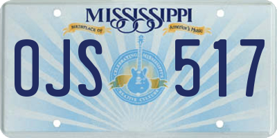 MS license plate OJS517
