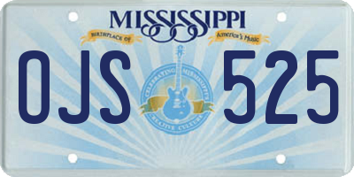 MS license plate OJS525
