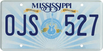 MS license plate OJS527