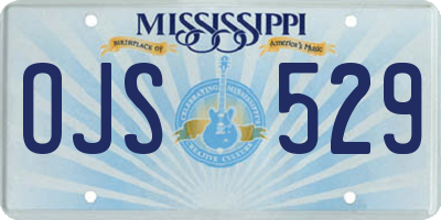 MS license plate OJS529